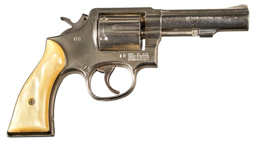 Wackenhut Corp Nickel S&W Model 10-8 38 SPL Revolver