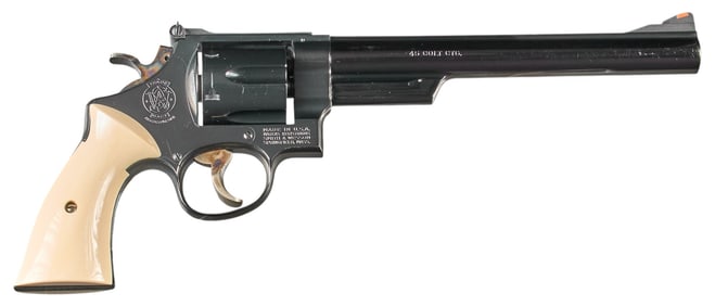 Cased Smith & Wesson Model 25-5 45 LC Revolver W/ Bone Grips