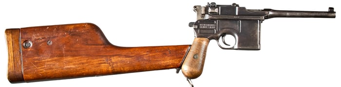 German Mauser Wartime Commercial C96 Broomhandle Pistol W/ Matching Stock