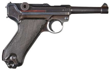 WWII German Mauser "byf" P.08 Black Widow Pistol W/ Holster