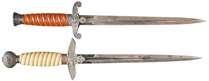 (2) WWII German Officer's Daggers W/ Scabbards