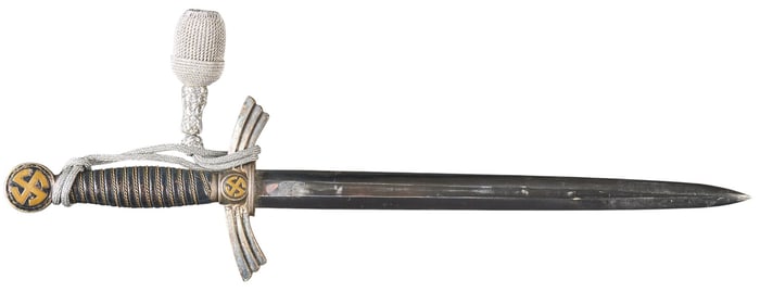 WWII German 1st Model Luftwaffe Eickhron Dagger W/ Scabbard
