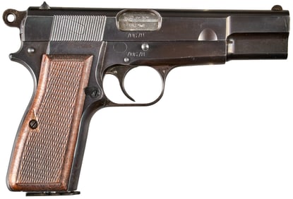 Nice First Year Belgian Hi Power 9mm Semi Auto Pistol