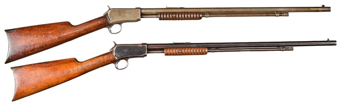 Pair of Winchester Model 1890 22 Long & 22 WRF Slide Action Rifles