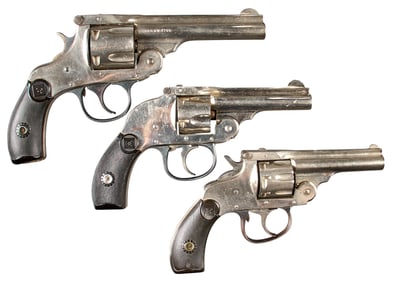 Three Harrington & Richardson Top Break Revolvers