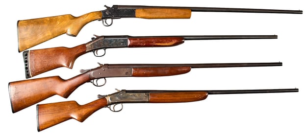 Collection of 4 Single Shot Shotguns