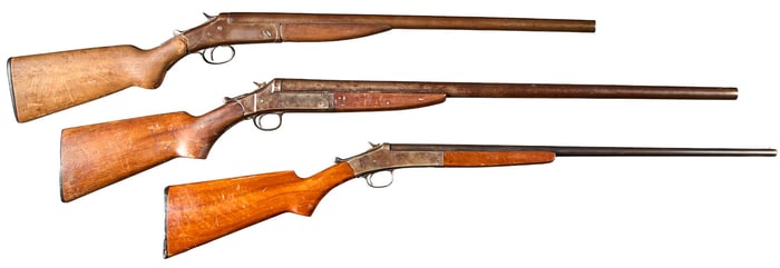 (3) C&R Single Shot Breech Shotguns