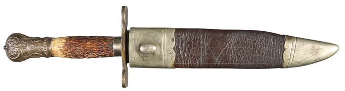 Early 19th Century J. Mosely & Sons Bowie Knife W/ Sheath