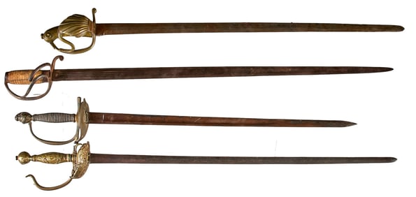 Collection of 4 Antique European Swords