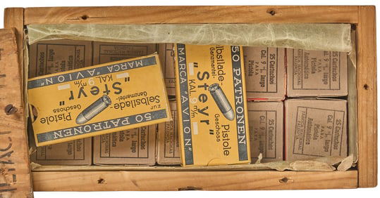 Approximately 745 Rounds of Spanish 9mm Largo and 60 Rounds of 9mm Steyr