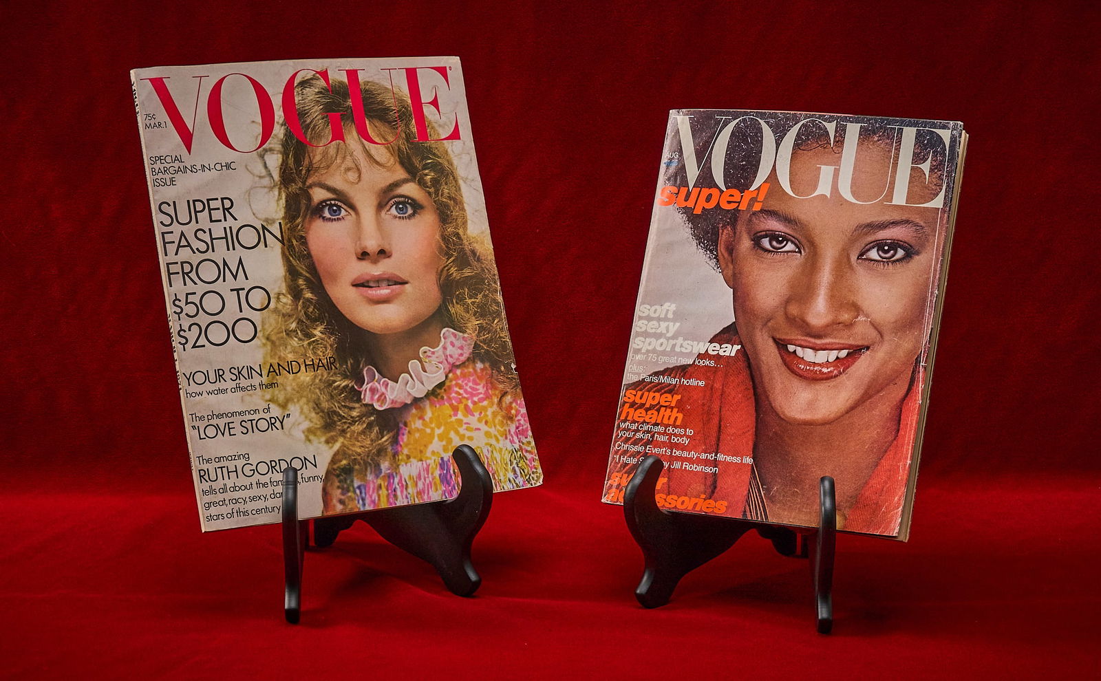 Shelley Duvall | Vogue Magazines: Original vintage copies of Vogue magazine, featuring Shelley Duvall: 1) Vogue, March 1st 1971, fashion spread, page 80-83, photographer: Bert Stern 2) Vogue, August 1st 1977, feature entitled &q