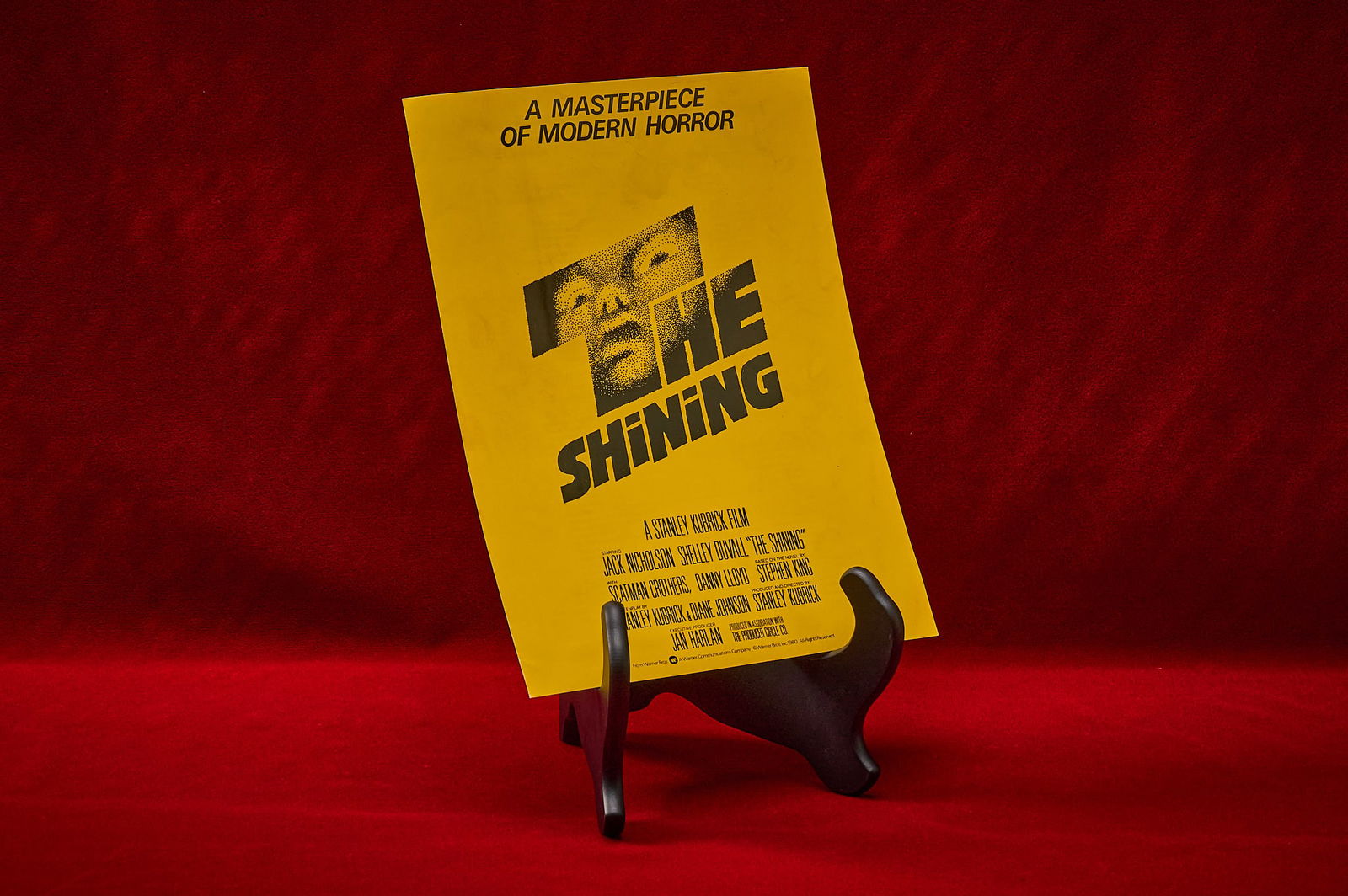 Shelley Duvall | "The Shining" Pressbook: Official pressbook for "The Shining" (1980), single-fold glossy program, produced and distributed by Warner Bros. Inc. for the theatrical release of the movie, with poster art on the front c