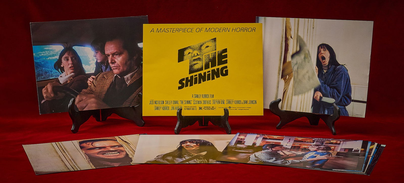Shelley Duvall | "The Shining" Publicity Stills: Complete set of (12) full-color oversized publicity stills for "The Shining" (1980), issued in limited numbers directly from Warner Bros. for promotion during the theatrical release of the m