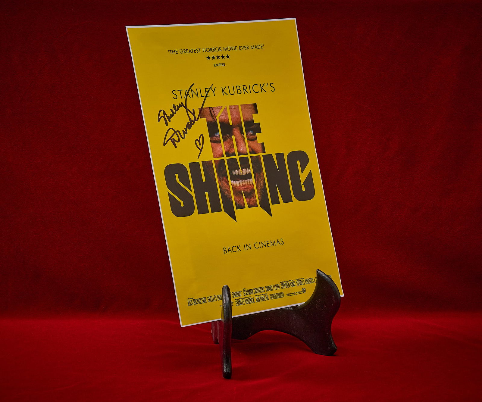 Shelley Duvall | Signed "The Shining" Poster: Collectible movie poster print for "The Shining" (1980), reworked design to commemorate the cinematic re-release of the movie in 2017 to commemorate the 40th anniversary of the ini