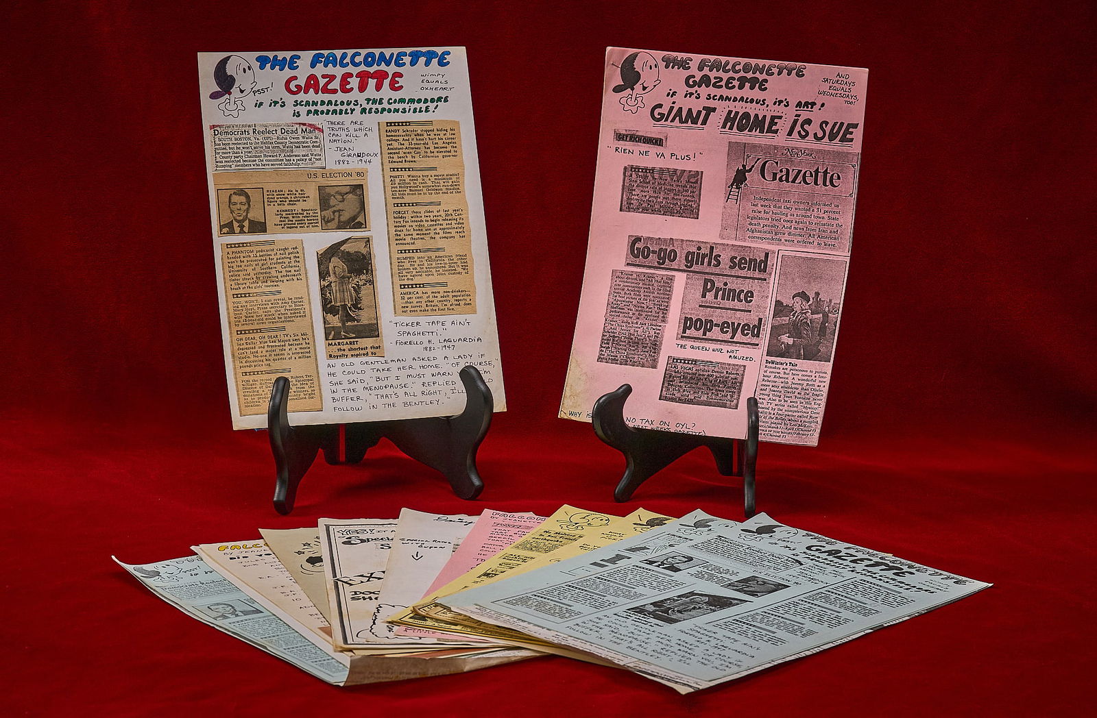 Shelley Duvall | "The Falconette Gazette" Editions: Large collection of paper drafts of "The Falconette Gazette", a fictional newsletter that Shelley Duvall created, managed, and edited whilst filming "Popeye" (1980) on the island o