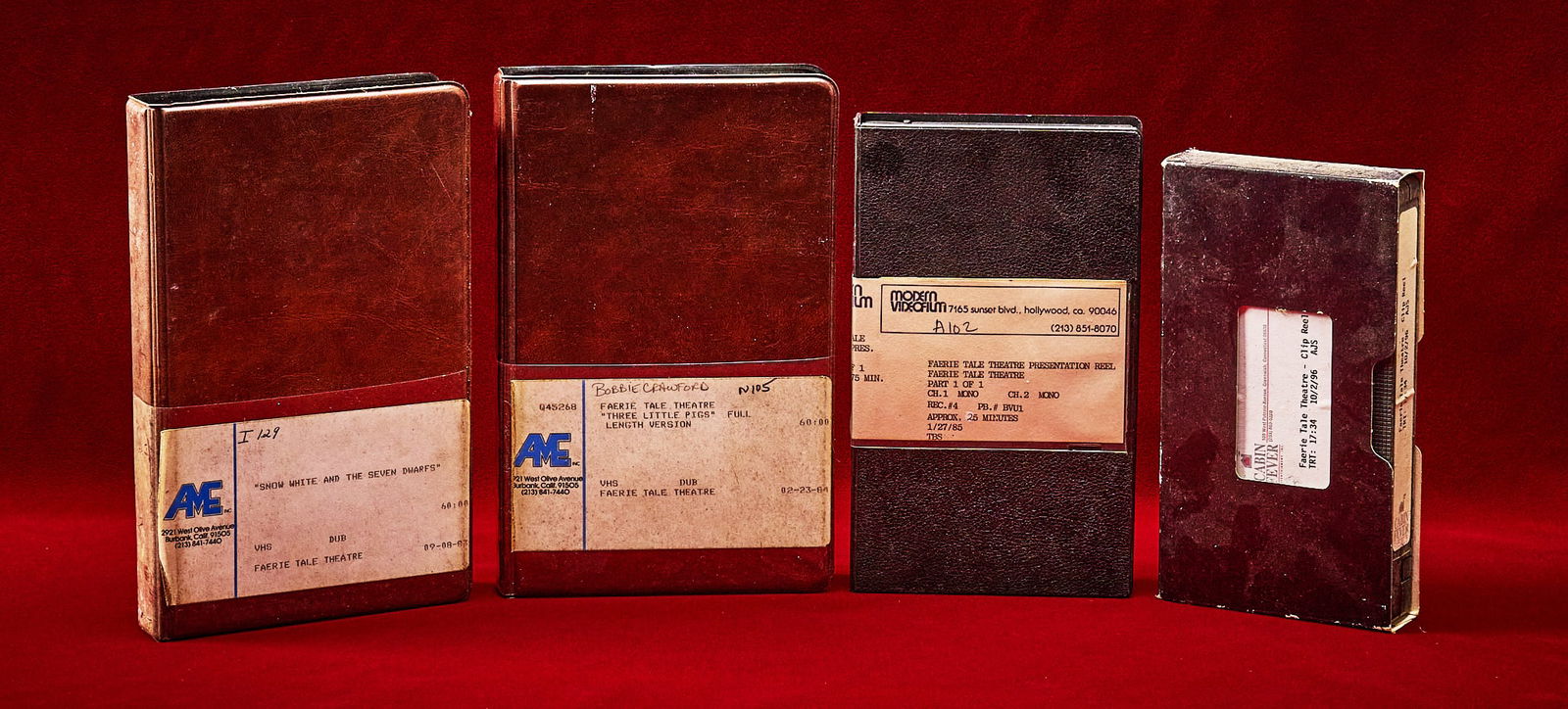 Shelley Duvall | Faerie Tale Theatre VHS: Pre-release production copy VHS for "Faerie Tale Theatre" (1982) 1) Snow White and the Seven Dwarfs, 1983, AME Inc. (Burbank, California) 2) Three Little Pigs, full length version, 1984, AME