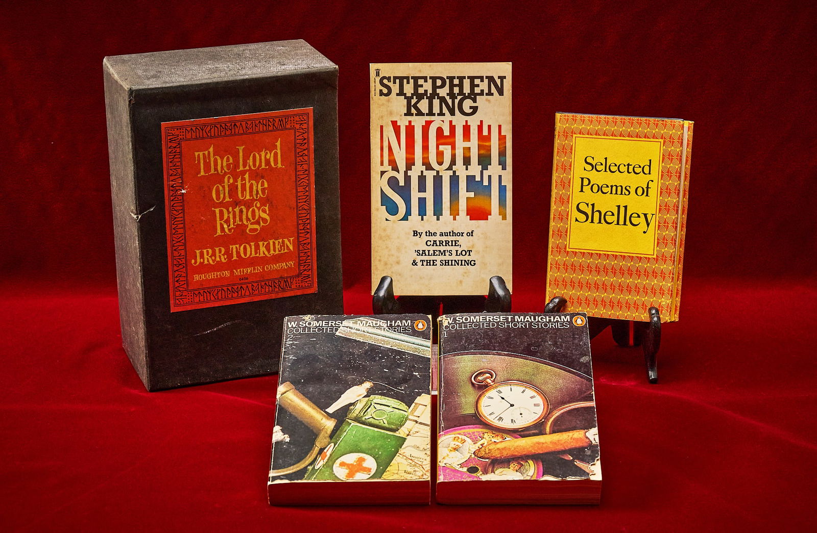 Shelley Duvall | Books: Collection of Shelley Duvall's books 1) Selected Poems of Percy Bysshe Shelley, small hardcover, signed and dated by Duvall on inside cover page 2) Night Shift by Stephen King, 1979 3) Collec