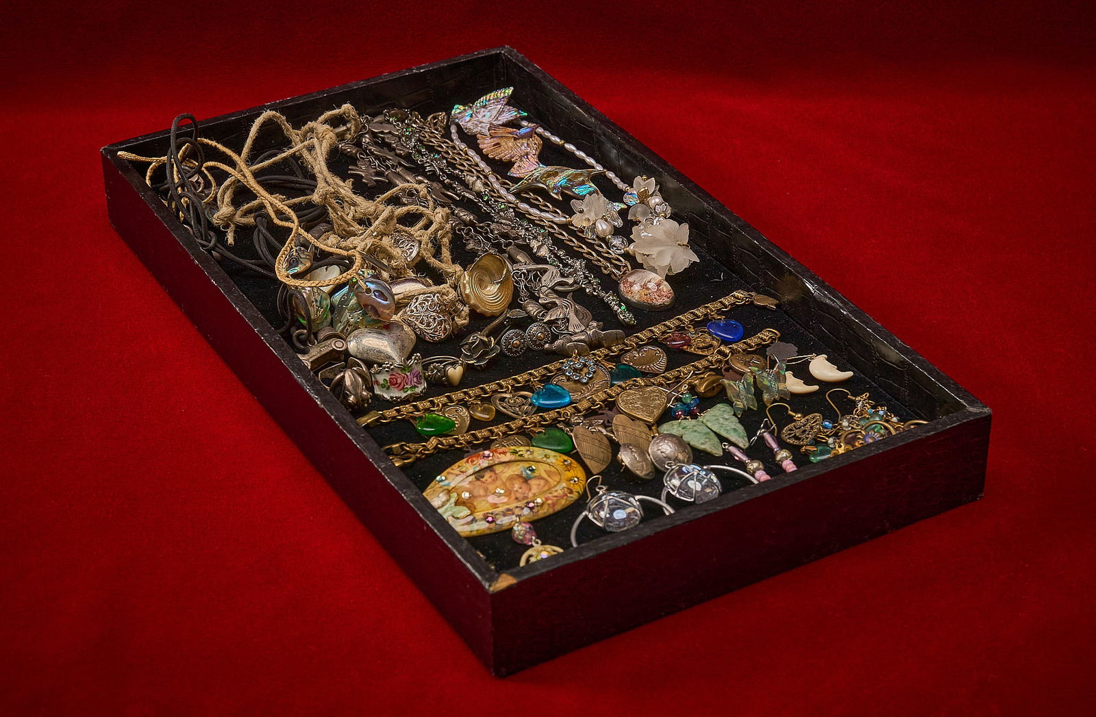 Shelley Duvall | Jewelry: Collection of Shelley Duvall's diverse and whimsical personal jewelry, mostly costume and vintage, in various materials and motifs, some handcrafted Provenance: Property from the personal es