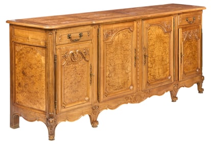 Louis XV Style Burlwood Sideboard