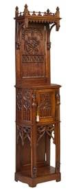 Gothic Revival Style Carved Credence Cabinet