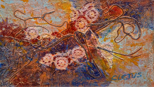 Brother Cletus Behlmann, Multicolor Floral Abstract