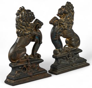 Pair of Lion Door Stops