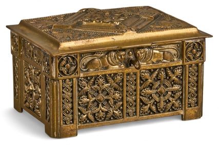 Victorian Brass Jewelry Box