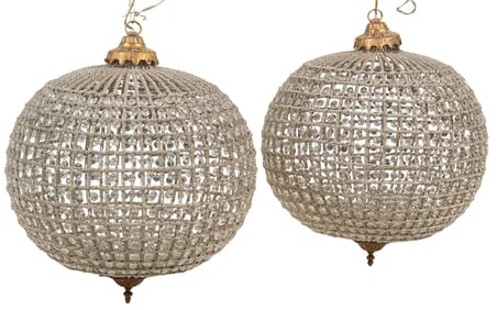 Pair of French Empire Style Chandeliers