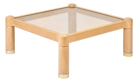 Miami Modern Style Glass Top Coffee Table