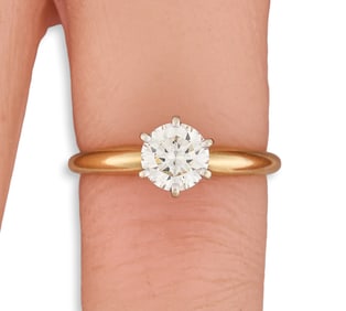 14K Diamond Solitaire Ring