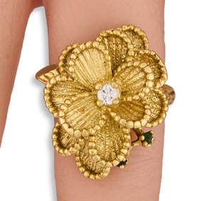 18K Yellow Gold Diamond Ring