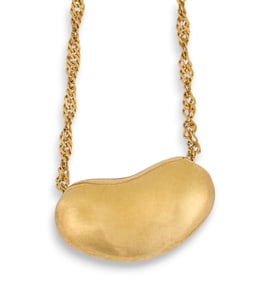 18K Kidney Bean Necklace