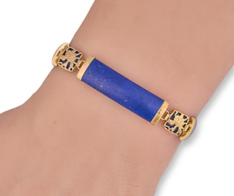 14K Lapis Bracelet