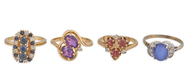 (4) 14K Rings
