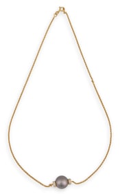 18K Pearl Diamond Necklace