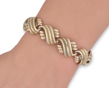 18K and Sterling Silver Bracelet
