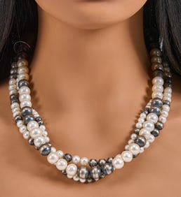 Sterling Silver and Pearl Necklace