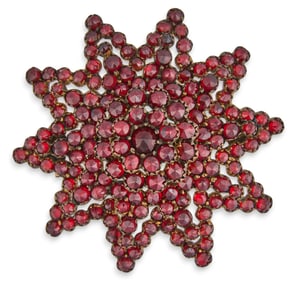Starburst Beaded Brooch