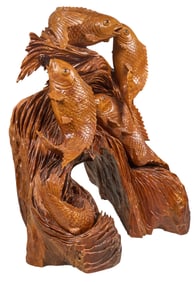 Monumental Koi Sculpture