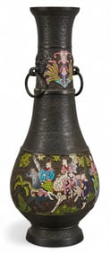 Japanese Bronze Cloisonne Vase