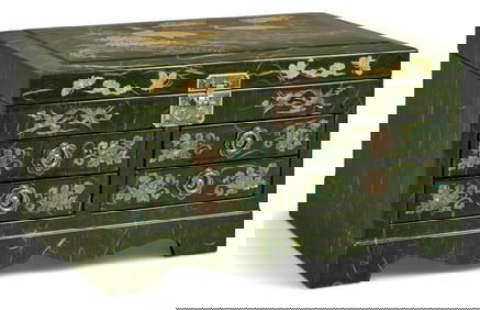 Green Inlaid Jewelry Box
