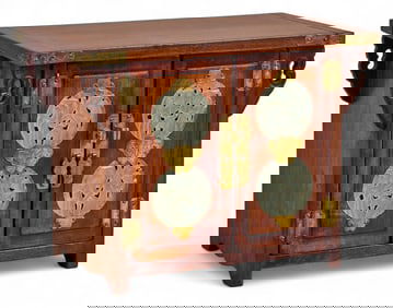 Jewelry Cabinet with Jade Inlay