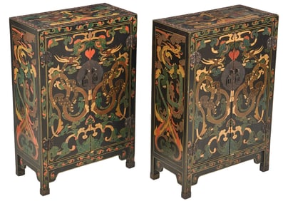 Pair Chinoiserie Cabinets