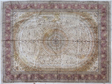 Handwoven French Rug, 12 ft. 11 in. x 9 ft. 7 in.