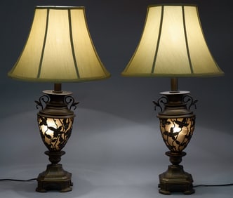 Pair of Brass Lamps