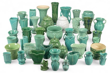 Collection of (45) McCoy Glazed Pottery