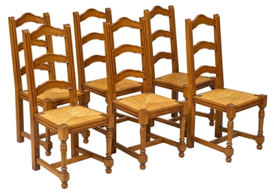 Set of (6) French Provincial Chairs