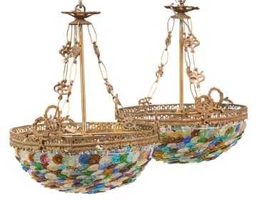 Pair of French Empire Style Chandeliers