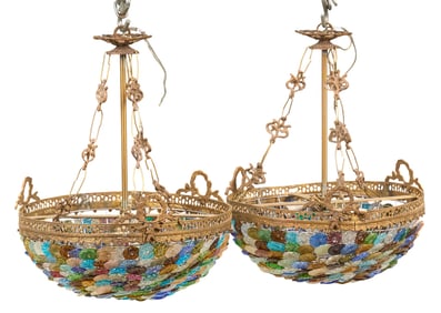 Pair of French Empire Style Chandeliers