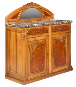 Marble Top Buffet with Mirror